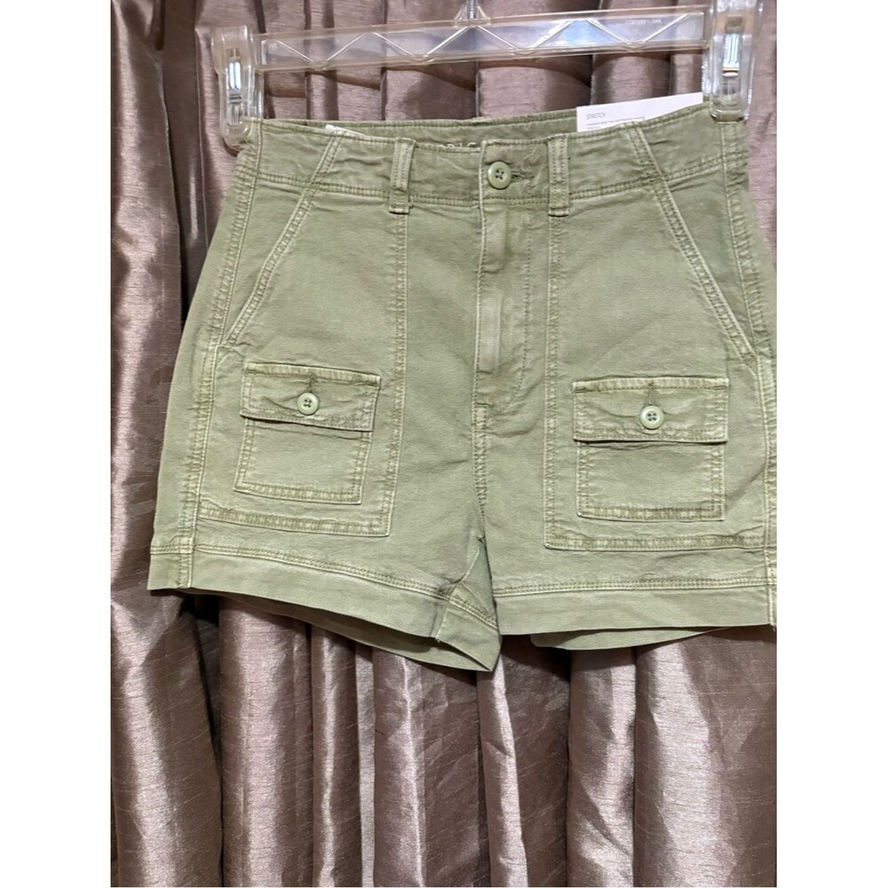 American Eagle Outfitters Olive Utility Cargo Shorts out-seam 13 in 2 1/2 #1835